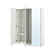 PAX/ÅHEIM - Wardrobe combination, white/mirror glass, 150x60x201 cm