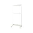 MITTZON - Rangka+roda/rel hanger/rak display, putih, 85x205 cm