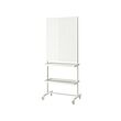 MITTZON - Frm w cstrs/whtbrd/disp shlf/cbl bx, white, 85x205 cm