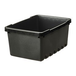 UPPSNOFSAD - Kotak penyimpanan, hitam, 25x17x12 cm/3.5 l