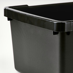 UPPSNOFSAD - Kotak penyimpanan, hitam, 25x17x12 cm/3.5 l