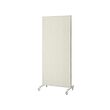 MITTZON - Rangka beroda/penyekat akustik, Gunnared krem/putih, 85x205 cm