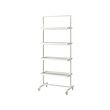 MITTZON - Rangka dengan roda/rak display, putih, 85x205 cm