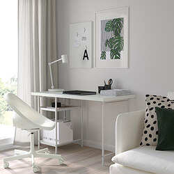 LAGKAPTEN/SPÄND - Desk, white, 120x60 cm