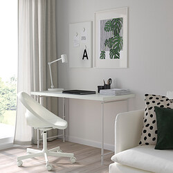 LAGKAPTEN/SPÄND - Desk, white, 120x60 cm