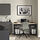 LAGKAPTEN/SPÄND - desk, white stained oak effect/black, 140x60 cm | IKEA Indonesia - PE943748_S1