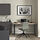 LAGKAPTEN/SPÄND - desk, white stained oak effect/black, 140x60 cm | IKEA Indonesia - PE943755_S1