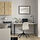 LAGKAPTEN/SPÄND - desk, white anthracite/black, 140x60 cm | IKEA Indonesia - PE943758_S1