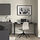 LAGKAPTEN/SPÄND - desk, black-brown/black, 140x60 cm | IKEA Indonesia - PE943757_S1