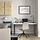 LAGKAPTEN/SPÄND - desk, white/black, 140x60 cm | IKEA Indonesia - PE943756_S1
