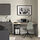LAGKAPTEN/SPÄND - desk, white stained oak effect/black, 140x60 cm | IKEA Indonesia - PE943760_S1