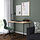 LAGKAPTEN/SPÄND - desk, white stained oak effect/black, 120x60 cm | IKEA Indonesia - PE943771_S1