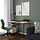 LAGKAPTEN/SPÄND - desk, white stained oak effect/black, 120x60 cm | IKEA Indonesia - PE943778_S1