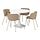 KRYLBO/DOCKSTA - table and 4 chairs, white white/Tonerud dark beige, 103 cm | IKEA Indonesia - PE943817_S1
