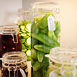 KORKEN - Stoples dengan penutup, kaca bening, 2 l