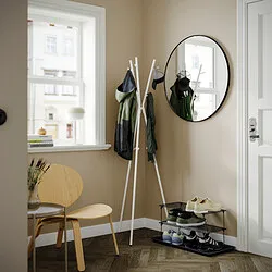 EKRAR/GREJIG - Hallway furniture, set of 4, white/grey