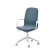 LÅNGFJÄLL - Conference chair with armrests, Gunnared blue/white