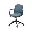 LÅNGFJÄLL - Conference chair with armrests, Gunnared blue/black