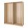 PAX - 2 rangka lemari pakaian, efek kayu oak diwarnai putih, 200x58x236 cm | IKEA Indonesia - PE915333_S1