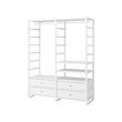 ELVARLI - Wardrobe combination, white, 165x55x216 cm