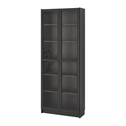 BILLY/OXBERG - Bookcase, black-brown, 80x30x202 cm