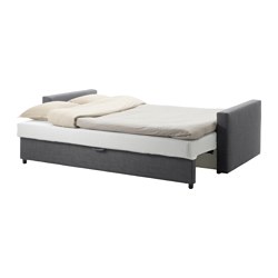 FRIHETEN - Three-seat sofa-bed, Skiftebo dark grey