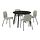 KARLPETTER/LISABO - meja dan 4 kursi, hitam/hijau muda Gunnared hitam, 105 cm | IKEA Indonesia - PE944024_S1