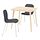 KARLPETTER/LISABO - table and 2 chairs, ash veneer/Gunnared medium grey white, 88x78 cm | IKEA Indonesia - PE944016_S1