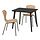 ÄLVSTA/LISABO - meja dan 2 kursi, hitam/rotan hitam, 88x78 cm | IKEA Indonesia - PE944029_S1