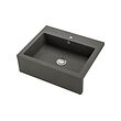 TALLSJÖN - Sink bowl w visible front, dark grey/stone effect, 80x65 cm