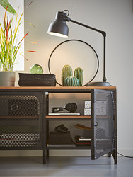 FJÄLLBO - TV bench, black, 150x36x54 cm