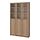 BILLY/OXBERG - bookcase comb w panel/glass doors, oak effect, 120x30x202 cm | IKEA Indonesia - PE944055_S1