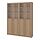 BILLY/OXBERG - kombin rak buku dg panel/pintu kaca, efek kayu oak, 160x30x202 cm | IKEA Indonesia - PE944061_S1