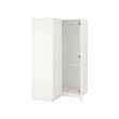 PAX/GRIMO - Lemari pakaian sudut, putih/putih, 110/110x201 cm