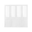 GRIMO - Sepasang pintu geser, kaca/putih, 200x201 cm