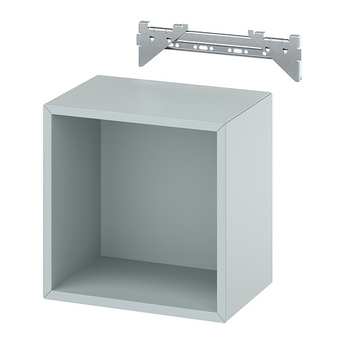 EKET wall-mounted shelving unit, light grey-blue, 35x25x35 cm