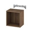 EKET - Wall-mounted shelving unit, walnut effect, 35x25x35 cm
