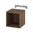 EKET - Wall-mounted shelving unit, walnut effect, 35x35x35 cm