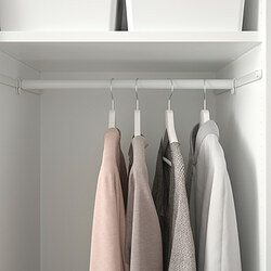 HJÄLPA - Adjustable clothes rail, white, 60-100 cm