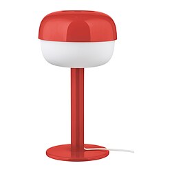 BLÅSVERK - Lampu meja, merah, 36 cm