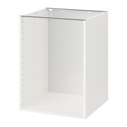 METOD - Rangka kabinet dasar, putih, 60x60x80 cm