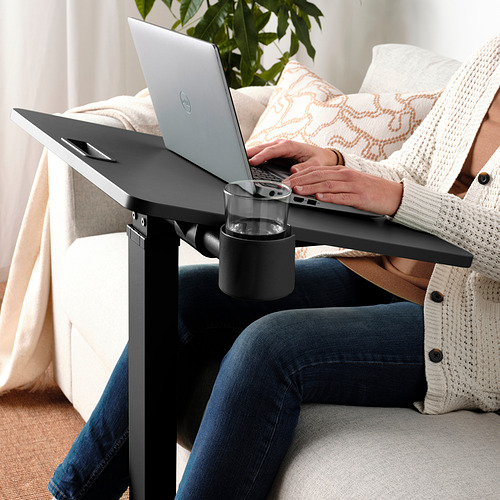 MITTZON laptop table with castors, black, 66x50 cm | IKEA Indonesia