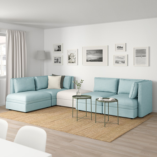 VALLENTUNA sofa sudut modular 4 dudukan dengan 