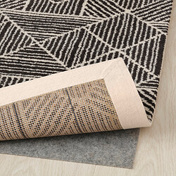 AVLOPPSBRUNN - Karpet, bulu tipis, hitam/abu-abu, 120x180 cm