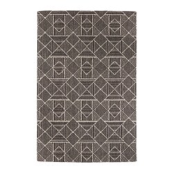 AVLOPPSBRUNN - Karpet, bulu tipis, hitam/abu-abu, 120x180 cm
