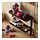 LAGKAPTEN/ADILS - desk, white stained oak effect/black, 140x60 cm | IKEA Indonesia - PE979753_S1