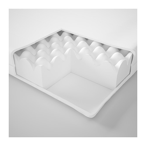 MOSHULT foam mattress, firm/white, 80x200 cm | IKEA Indonesia