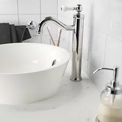 HAMNSKÄR - Keran mixer wastafel, tinggi, dilapisi krom