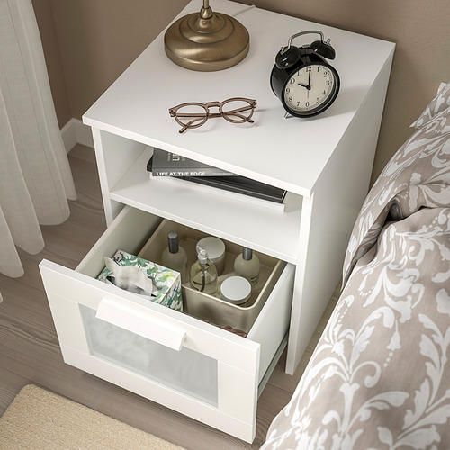 BRIMNES meja samping tempat tidur