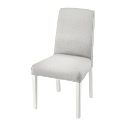 BERGMUND - Chair, white/Orrsta light grey